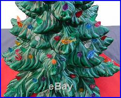 1978 VINTAGE ATLANTIC MOLD 22 CERAMIC CHRISTMAS TREE doves BULBS