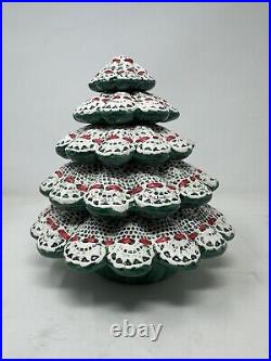 1980s Mccloud Ceramic Mold Christmas Tree Laced MCM Vintage