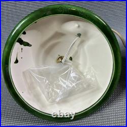 1982 Vintage 2 Piece 16 Ceramic Lighted Christmas Tree Green with Holly Base Nice