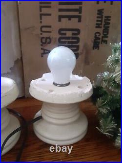 2 Vintage GloLite Christmas Tree on Lighted Base, 18 inch, with Original Boxes