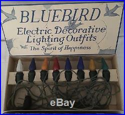 2 Vintage Sets Bluebird Christmas Tree Lights C6 with Box