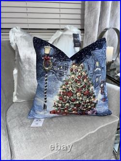 2-nwt Caldeira Vintage Christmas Tree Holiday Decorative Pillows