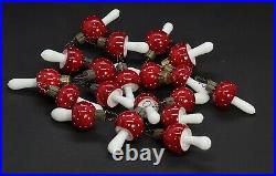20 VINTAGE BLOWN GLASS MUSHROOMS / Fly Agaric (# 13237)