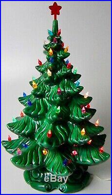 21 1977 Vintage Atlantic Mold LARGE Ceramic Christmas Tree Lights Original Base