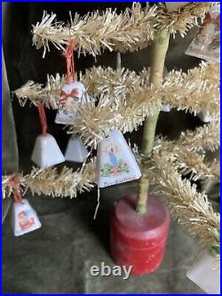 22 Antique Vintage German Seran Feather Christmas Tree Decorated Charming