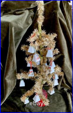 22 Antique Vintage German Seran Feather Christmas Tree Decorated Charming