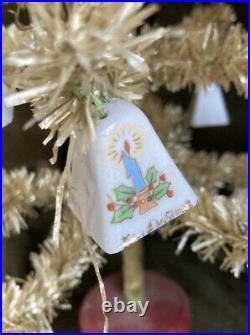 22 Antique Vintage German Seran Feather Christmas Tree Decorated Charming