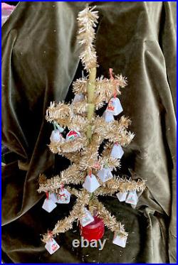 22 Antique Vintage German Seran Feather Christmas Tree Decorated Charming