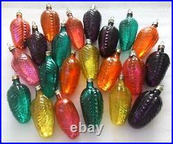22 Old Vintage Russian USSR Glass Christmas Ornament Xmas Tree Decoration Cones