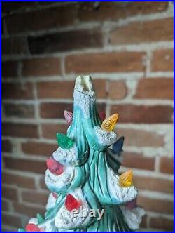 24 Vintage Atlantic Mold Ceramic Christmas Tree, Snowcapped