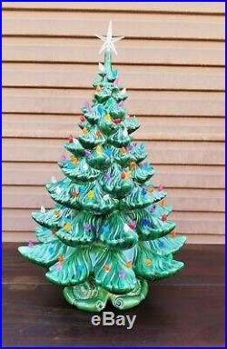 24 Vintage Atlantic Mold LARGE Ceramic Christmas Tree with Base