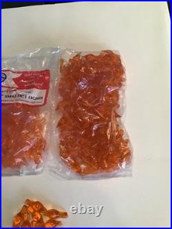 240 Vintage Narco Twinkle Bulbs Orange Star Ceramic Christmas Tree Halloween