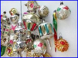 27 Vintage Glass Ukrainian Christmas Ornaments Xmas Fir-tree Decorations Old Set
