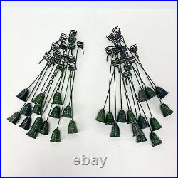 28 Vintage Danish Holiday Christmas Tree Taper Candleholders Green Wire Bells