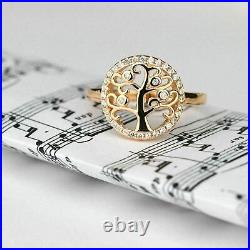 2ct Round Cut Moissanite Tree of Life Women's Band Ring In 14K Rose Gold Finish