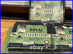 3 Box Sets Vintage Royal Fluorescent Christmas Tree Lights 20 Bulbs Total