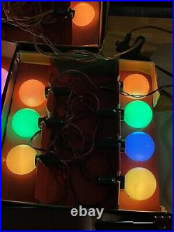 3 Box Sets Vintage Royal Fluorescent Christmas Tree Lights 20 Bulbs Total