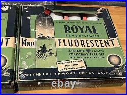 3 Box Sets Vintage Royal Fluorescent Christmas Tree Lights 20 Bulbs Total