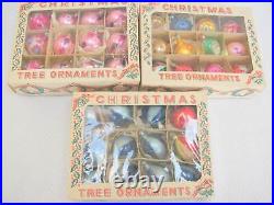 3 Dozen Vintage Made in Poland Christmas Tree Ornaments in Original Boxes