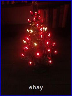 3 Vintage Ceramic Canadian Christmas Trees 1977