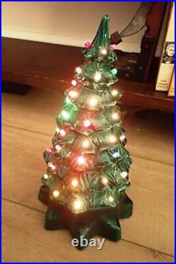 3 Vintage Ceramic Canadian Christmas Trees 1977