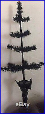 30 Halloween Goose Feather Christmas Tree Black Bat Stand Vintage Style