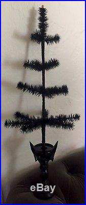 30 Halloween Goose Feather Christmas Tree Black Bat Stand Vintage Style