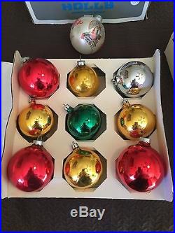33 Vintage Christmas Tree Ornaments Indents Tear-drop Romania Hand Decorated
