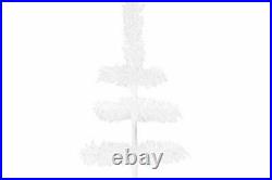 3FT Classic White Christmas Tree White Tinsel White Feather 36'' Tree Vintage