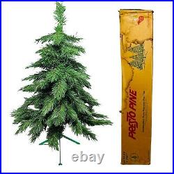 4' PRESTO PINE Green PREASSEMBLED Flame Retardant CHRISTMAS TREE Stand & BOX