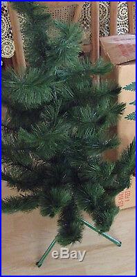 4' PRESTO PINE Green PREASSEMBLED Flame Retardant CHRISTMAS TREE, Stand & BOX