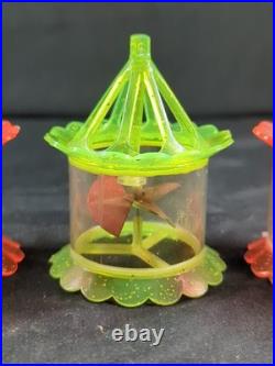 4 Vintage Spinner Christmas Tree Spinning Ornaments Birdcage Twinkler Carousel 4 Vintage Spinner Christmas Tree Spinning Ornaments Birdcage Twinkler Carousel