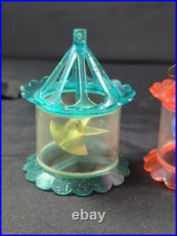 4 Vintage Spinner Christmas Tree Spinning Ornaments Birdcage Twinkler Carousel 4 Vintage Spinner Christmas Tree Spinning Ornaments Birdcage Twinkler Carousel