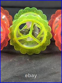 4 Vintage Spinner Christmas Tree Spinning Ornaments Birdcage Twinkler Carousel