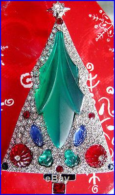 40pc Christmas Tree Pin Collection Vntg &later Swarovski Rarest Eisenberg +book