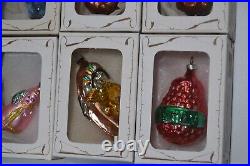 42 Vintage Inge-Glas Christmas Tree Ornament Lot Hand Blown Old Molds Glass NIB