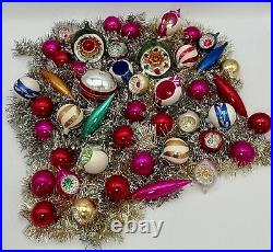 43x mismatched Christmas tree glass ornaments Mercury ornaments Glass