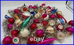 43x mismatched Christmas tree glass ornaments Mercury ornaments Glass