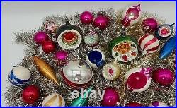 43x mismatched Christmas tree glass ornaments Mercury ornaments Glass