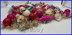 43x mismatched Christmas tree glass ornaments Mercury ornaments Glass