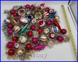 43x mismatched Christmas tree glass ornaments Mercury ornaments Glass