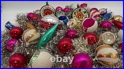 43x mismatched Christmas tree glass ornaments Mercury ornaments Glass