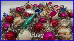 43x mismatched Christmas tree glass ornaments Mercury ornaments Glass