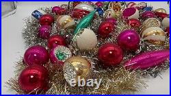 43x mismatched Christmas tree glass ornaments Mercury ornaments Glass