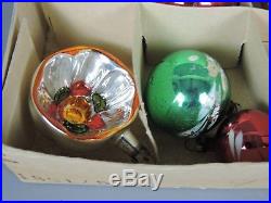 44 Assorted Vintage Christmas Tree Baubles Balls Ornaments Glass Concave