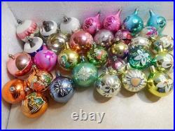 44pcs Vintage Soviet Glass Christmas Tree Ornaments USSR New Year Balls 44pcs Vintage Soviet Glass Christmas Tree Ornaments USSR New Year Balls