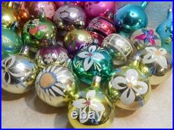 44pcs Vintage Soviet Glass Christmas Tree Ornaments USSR New Year Balls