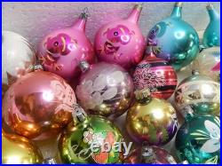44pcs Vintage Soviet Glass Christmas Tree Ornaments USSR New Year Balls