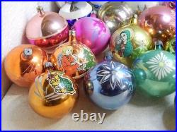 44pcs Vintage Soviet Glass Christmas Tree Ornaments USSR New Year Balls 44pcs Vintage Soviet Glass Christmas Tree Ornaments USSR New Year Balls