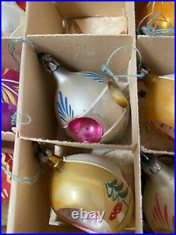 46 Vintage Christmas Tree decorations Mercury glass pine cones Santa UFO &c OLD